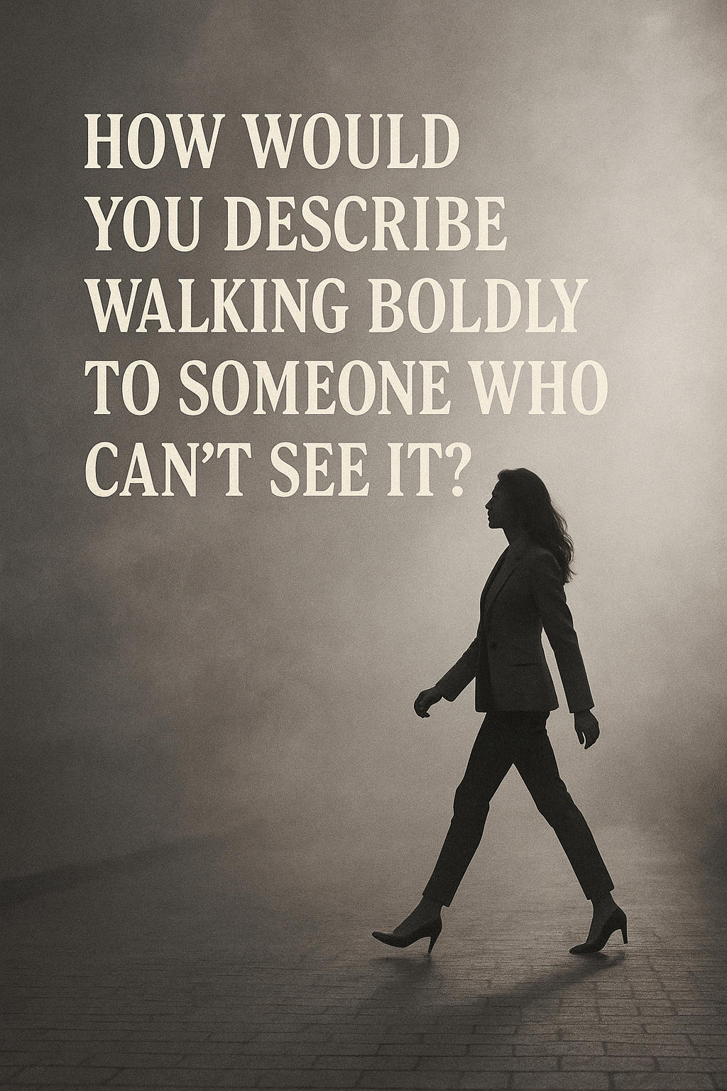 How Would You Describe Walking Boldly to Someone Who Can’t See It?