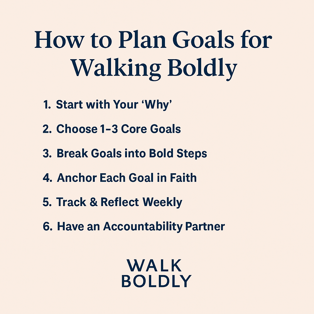 How to Plan Goals for Walking Boldly