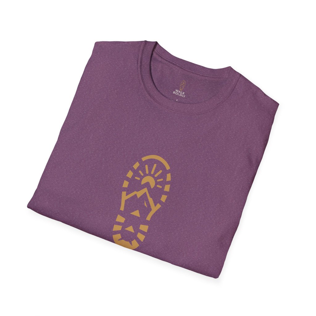 Walk Boldly Soft style T-Shirt, Courage Tee, Inspirational Shirt, Adventure Top, Encouragement Clothing, Minimalist Apparel