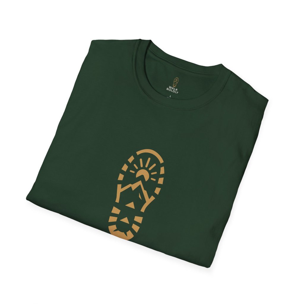 Walk Boldly Soft style T-Shirt, Courage Tee, Inspirational Shirt, Adventure Top, Encouragement Clothing, Minimalist Apparel