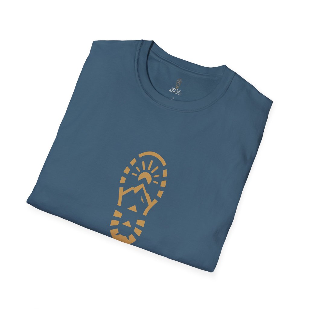 Walk Boldly Soft style T-Shirt, Courage Tee, Inspirational Shirt, Adventure Top, Encouragement Clothing, Minimalist Apparel