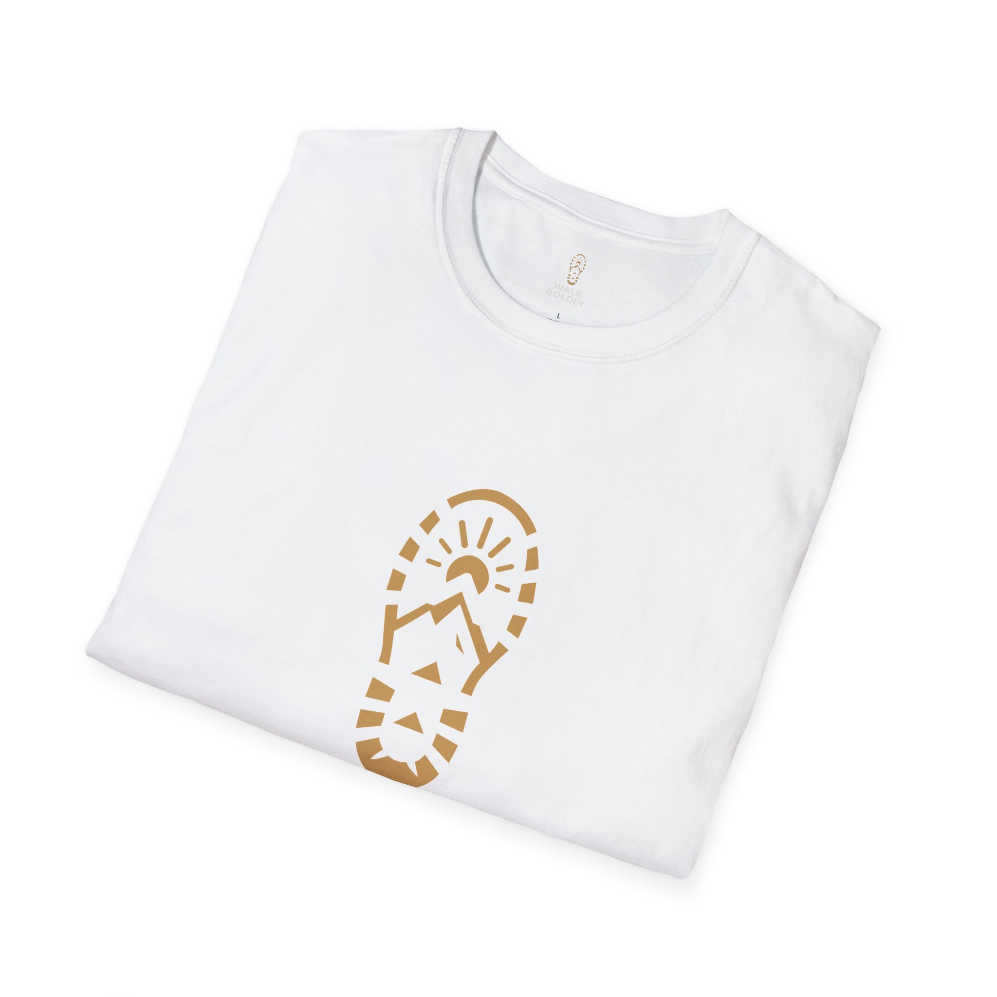 Walk Boldly Soft style T-Shirt, Courage Tee, Inspirational Shirt, Adventure Top, Encouragement Clothing, Minimalist Apparel - Image 4