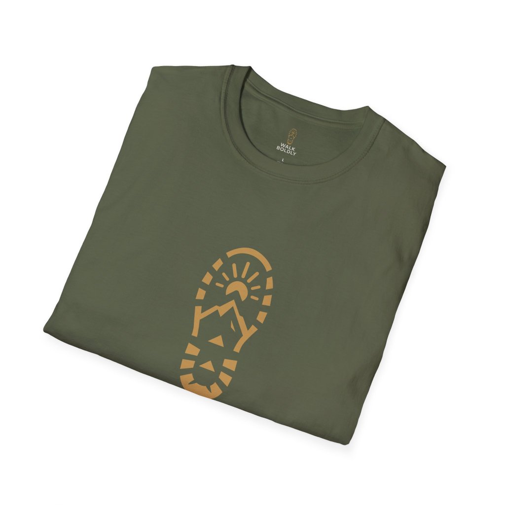 Walk Boldly Soft style T-Shirt, Courage Tee, Inspirational Shirt, Adventure Top, Encouragement Clothing, Minimalist Apparel